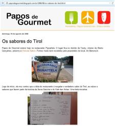 Restaurante Tirolês Pignatella, em Bento Gonçalves.