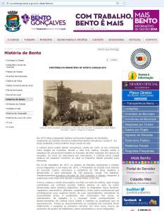 Site da prefeitura de Bento Gonçalves. Imigrantes "do Tirol Austríaco e do Vêneto".