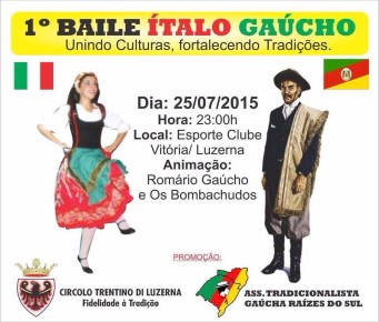 Convite para a "Festa Ítalo-Gaúcha" da cidade de Luzerna - SC